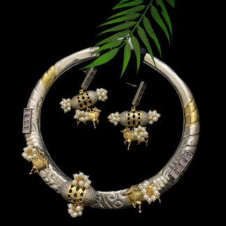 Nandi jb  textured hasli set  - 2
