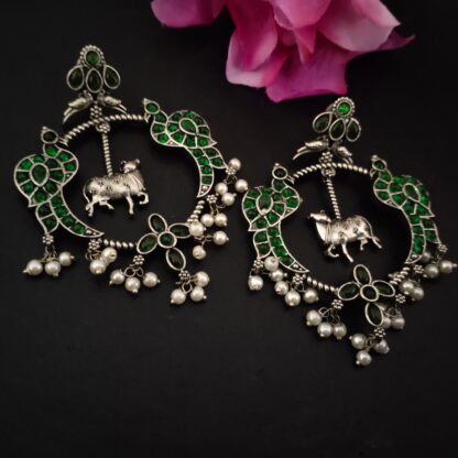 Green nandi bird chandbali