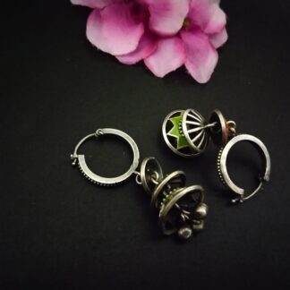 Layered contemporary jhumkis  hoops - 3