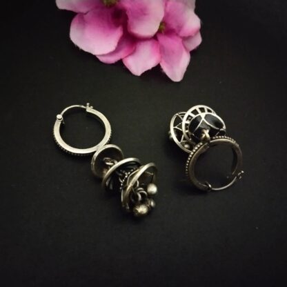 Layered contemporary jhumkis  hoops -2 - Image 2