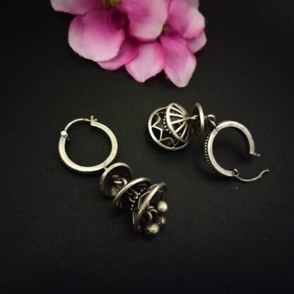 Layered contemporary jhumkis  hoops -2