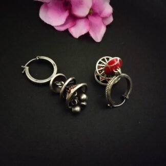 Layered contemporary jhumkis  hoops -1