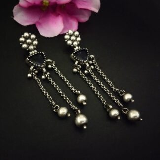 Floral trikon earrings - 2