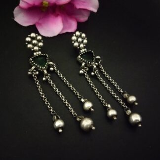 Floral trikon earrings - 4