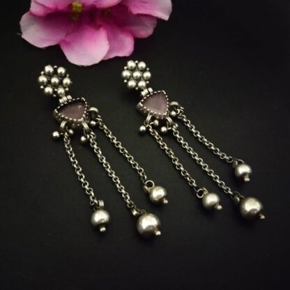 Floral trikon earrings - 5