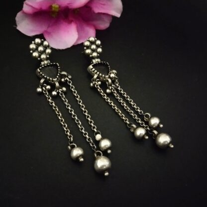 Floral trikon earrings - 6