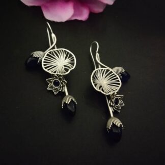Floral orchid earrings - 6