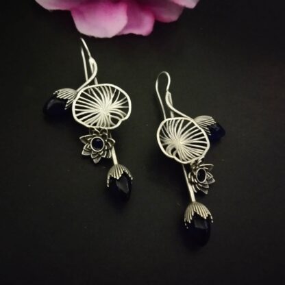 Floral orchid earrings - 6