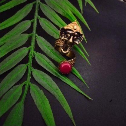 Spiral Ganesha ring -2