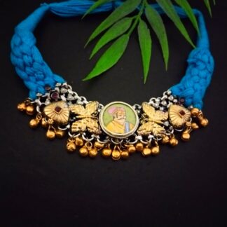 Braided ghungroo fusion - 8 blue / maharaja