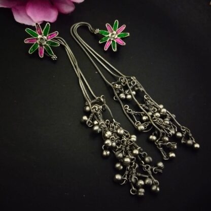 Kashmiri earrings - multi colour