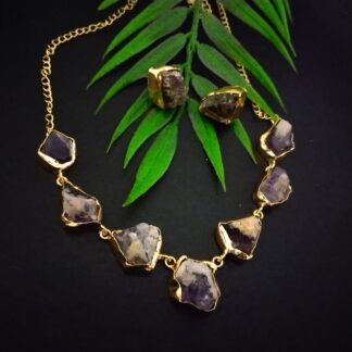 Contemporary druzy  neckpiece set  - 3