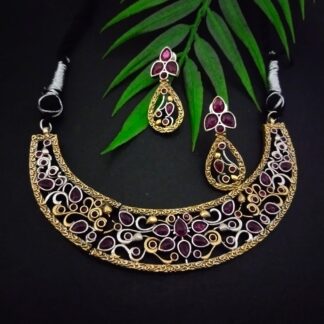 Hasli floral choker set - 6