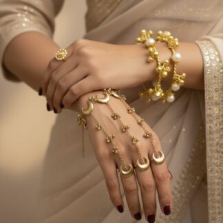 Chand hathphool bangles combo -1