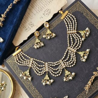 Layered moti kundan set - 1