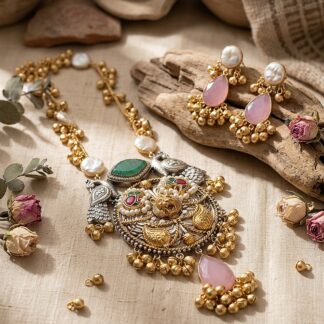 Kashmiri fusion neckpiece set - 4