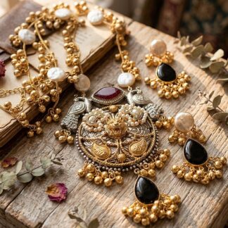 Kashmiri fusion neckpiece set - 1