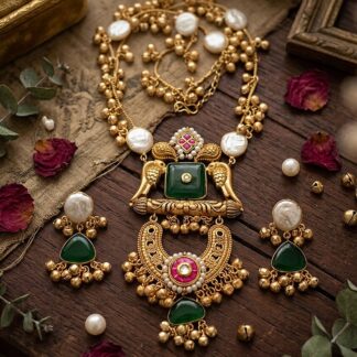 Kashmiri sunheri fusion neckpiece set - 1