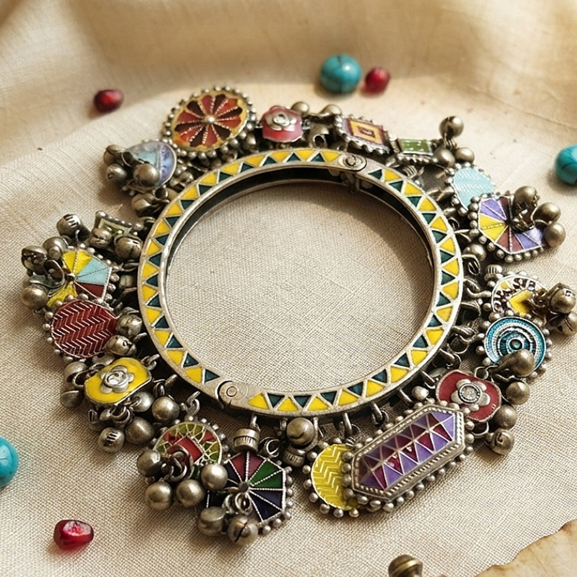 Desipali hp Kada with rangoli charms